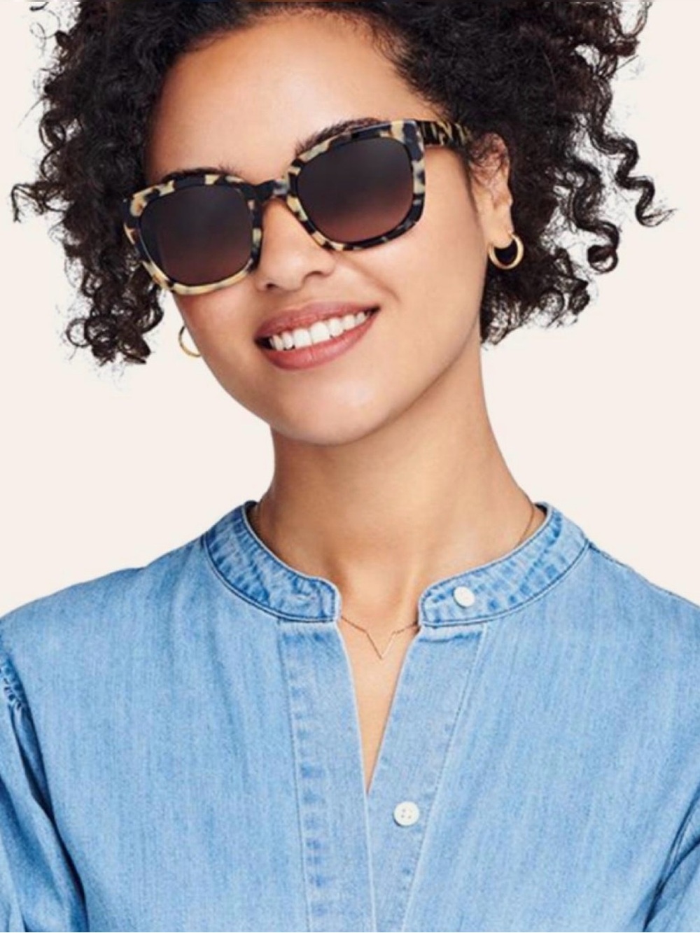 Warby Parker Tortoiseshell Square Sunglasses with Gradient Lenses